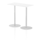 Dynamic Italia 1200 x 600mm Poseur Rectangular Table White Top 1145mm High Leg ITL0240 DD